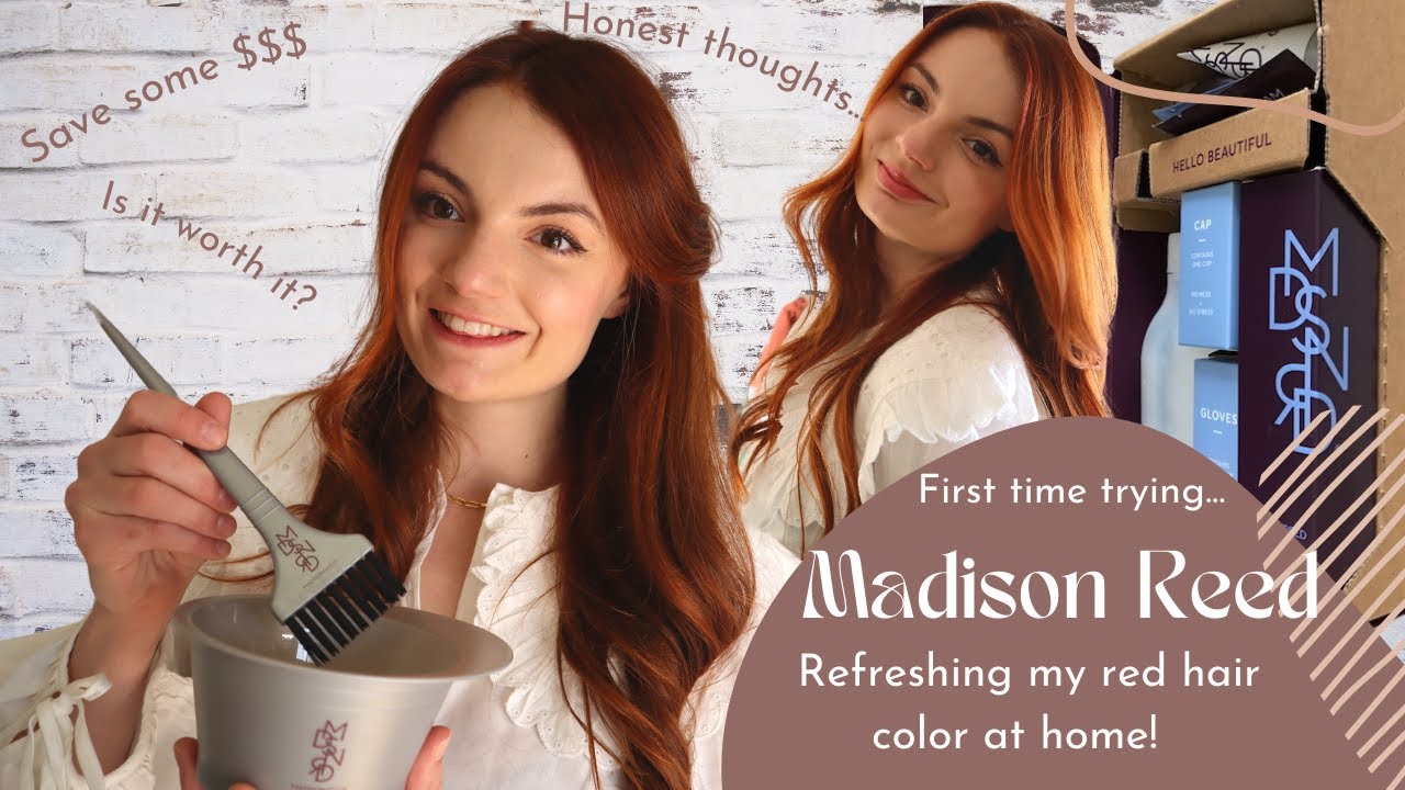 Refreshing My Red Hair Color at Home // Trying Madison Reed, Genova Red, Canella Gloss, Weasley Red