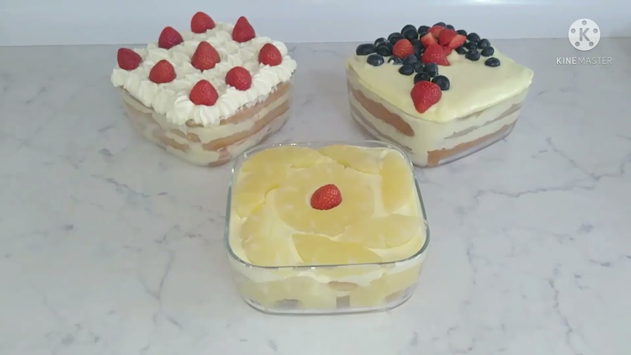 Tris di Tiramisù a Fragole, Mirtilli e Ananas