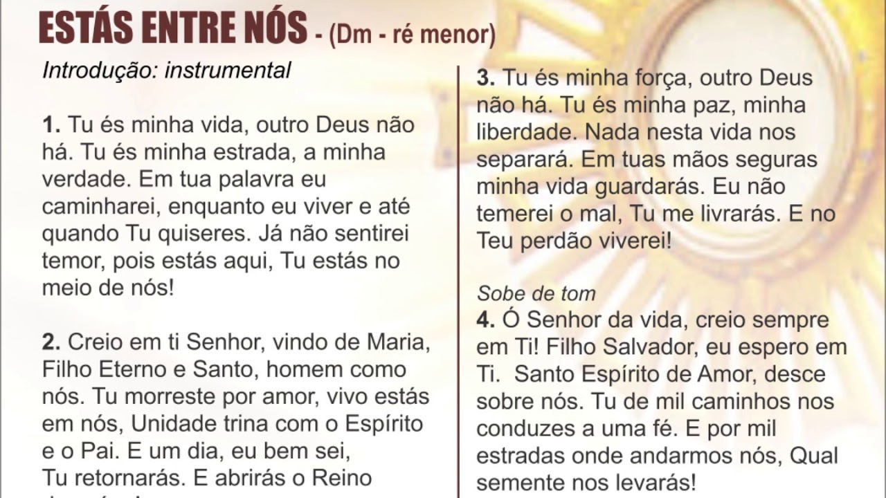 ESTÁS ENTRE NÓS (TU ÉS MINHA VIDA) - Karaokê / Playback em Dm - Por Angel S Silva