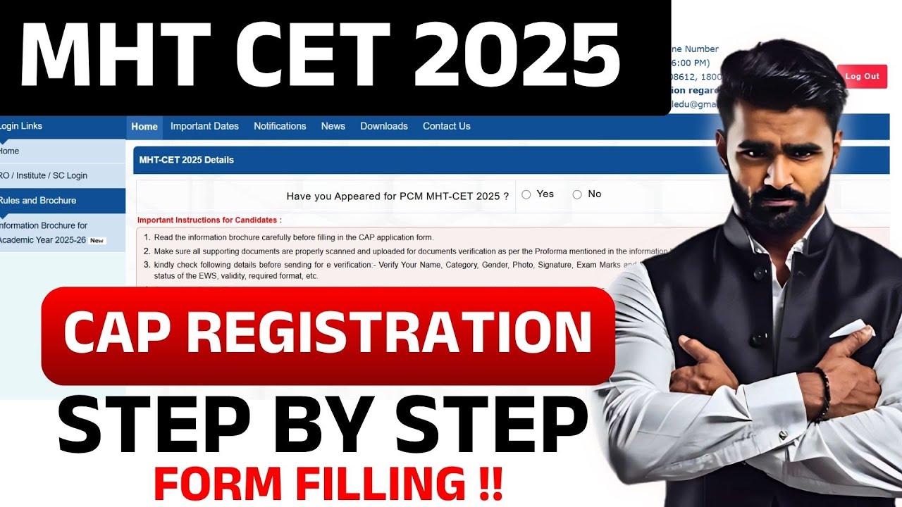 MHT CET 2025 CAP ROUND REGISTRATION FROM FILLING|STEP BY STEP PROCESS @pradeepgiriacademy