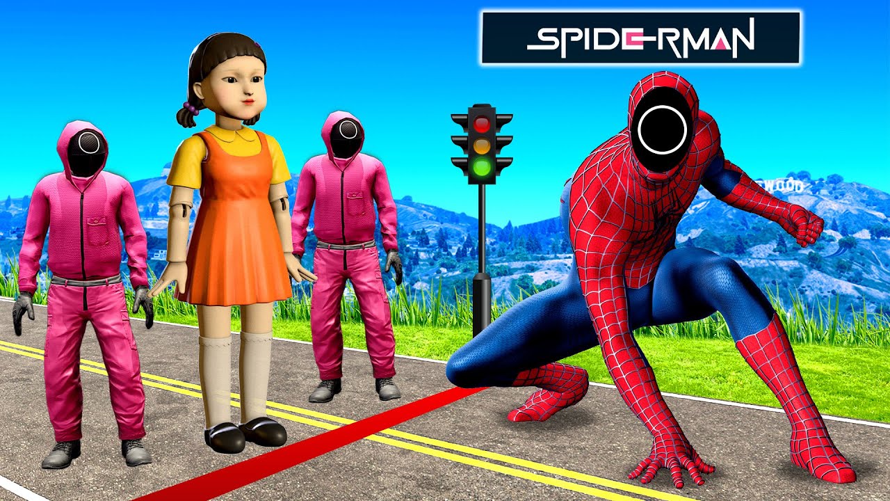 SQUID GAME VS SUPER HEROES In GTA 5!