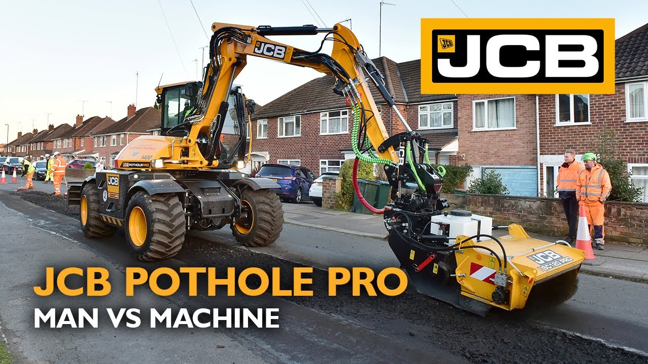 The #JCB Pothole Pro - Man VS Machine