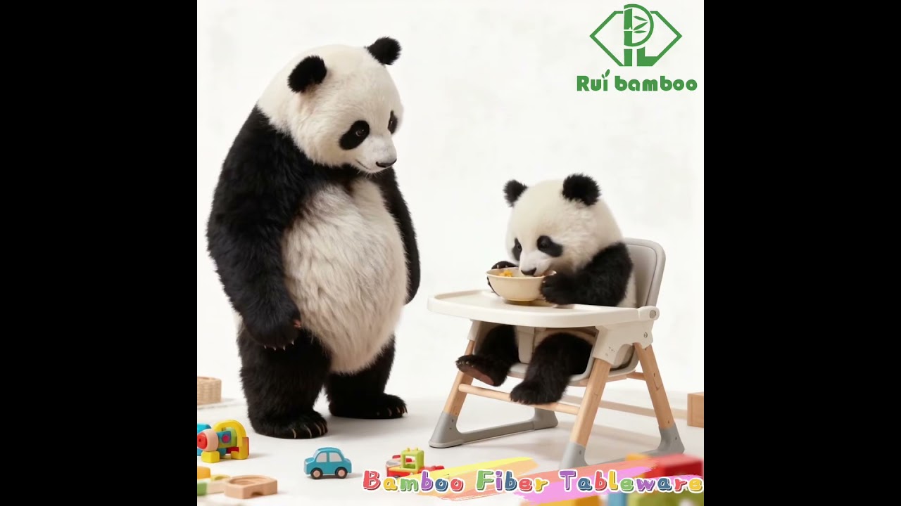 Meet Mr. Panda and His Eco-Friendly Choice: Ruibamboo Bamboo Fiber Tableware!