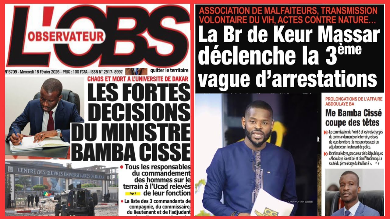 Revue de presse Mercredi 18 février 2026 avec mame khalifa 
