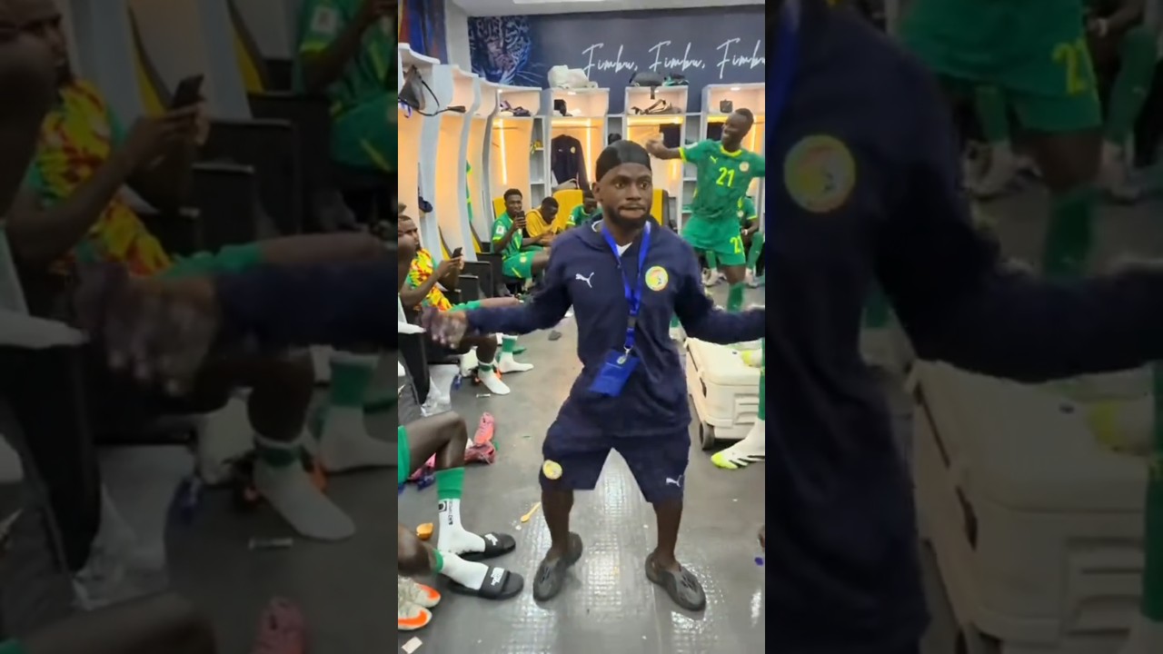😂🇸🇳❤️ Ousseynou Niang est le danseur dans le groupe des Lions du S&eacute;n&eacute;gal #football #shorts