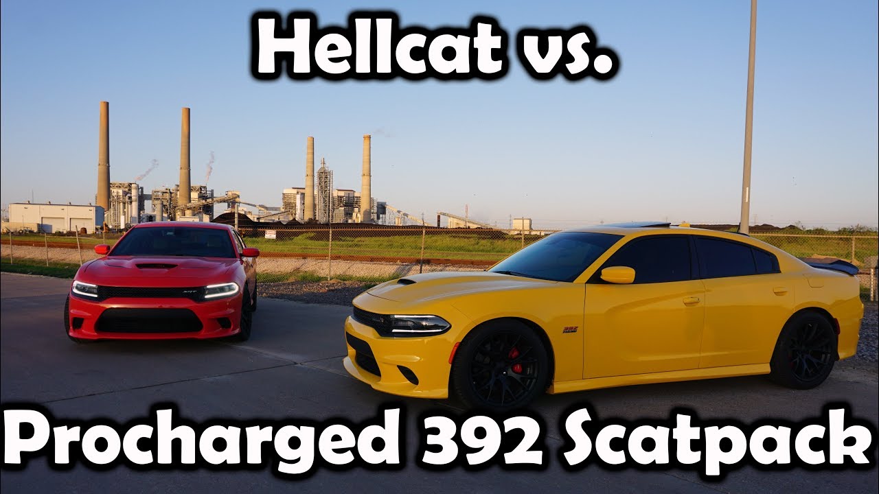 My 630whp Procharged Scatpack vs. 680whp Hellcat to 150+