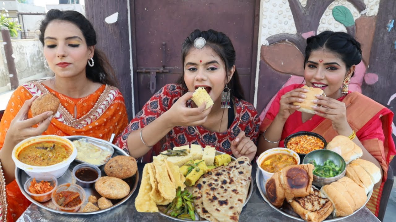 Rajasthani Thali Vs Gujarati Thali Vs Maharashtrian Thali Eating Challenge | Food Challenge