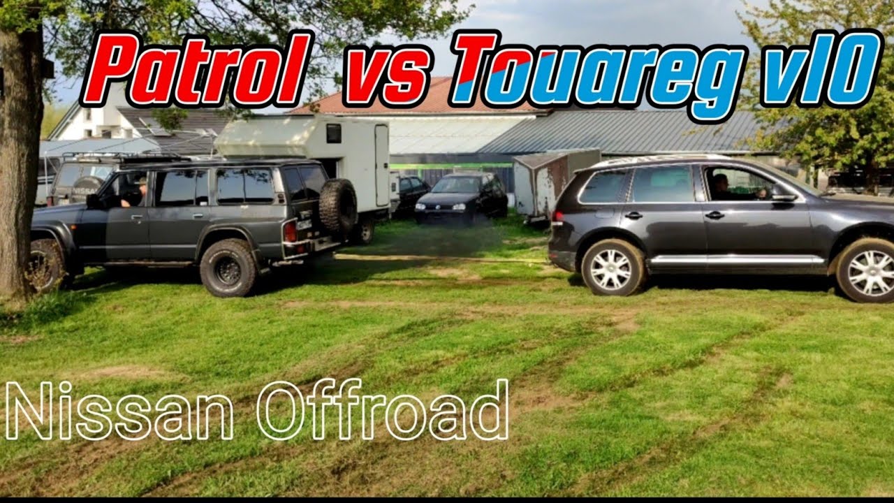 Nissan Patrol Y60 rd28t vs VW Touareg v10 Ниссан Патрол Y60 rd28t
