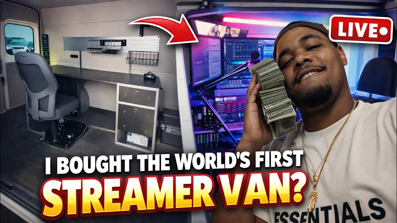 I BOUGHT A CONTENT VAN AT HOUSTON AUCTION FOR 2000$!?  WITH A STREAMING SET UP!