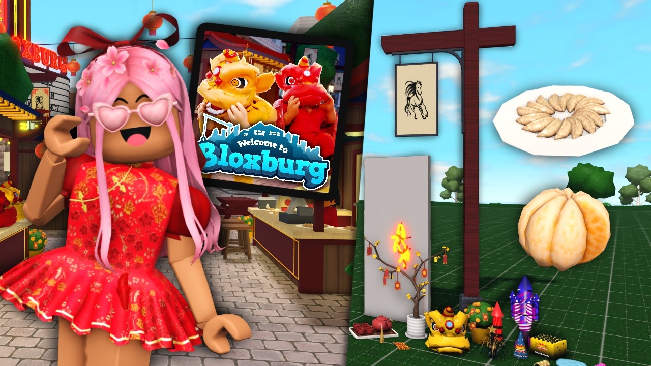 BLOXBURG LUNAR NEW YEARS UPDATE! NEW ITEMS + EVENT AREA