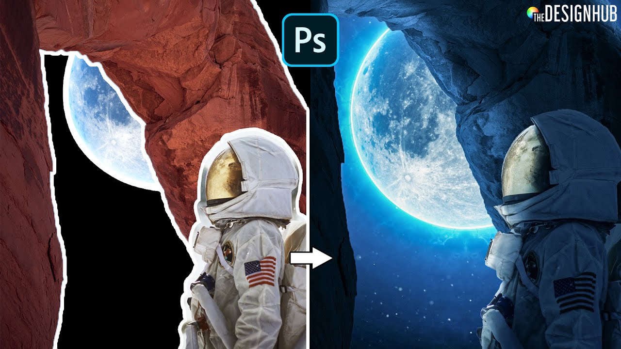 A Night in Space - Photoshop Compositing Tutorial | Photoshop Manipulation