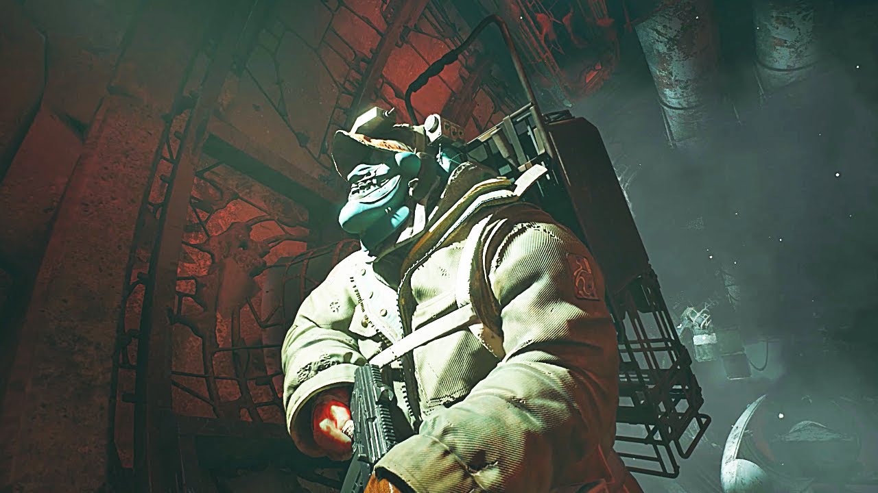 Old Man Wears Special Water Thief Mask In The Forever Winter