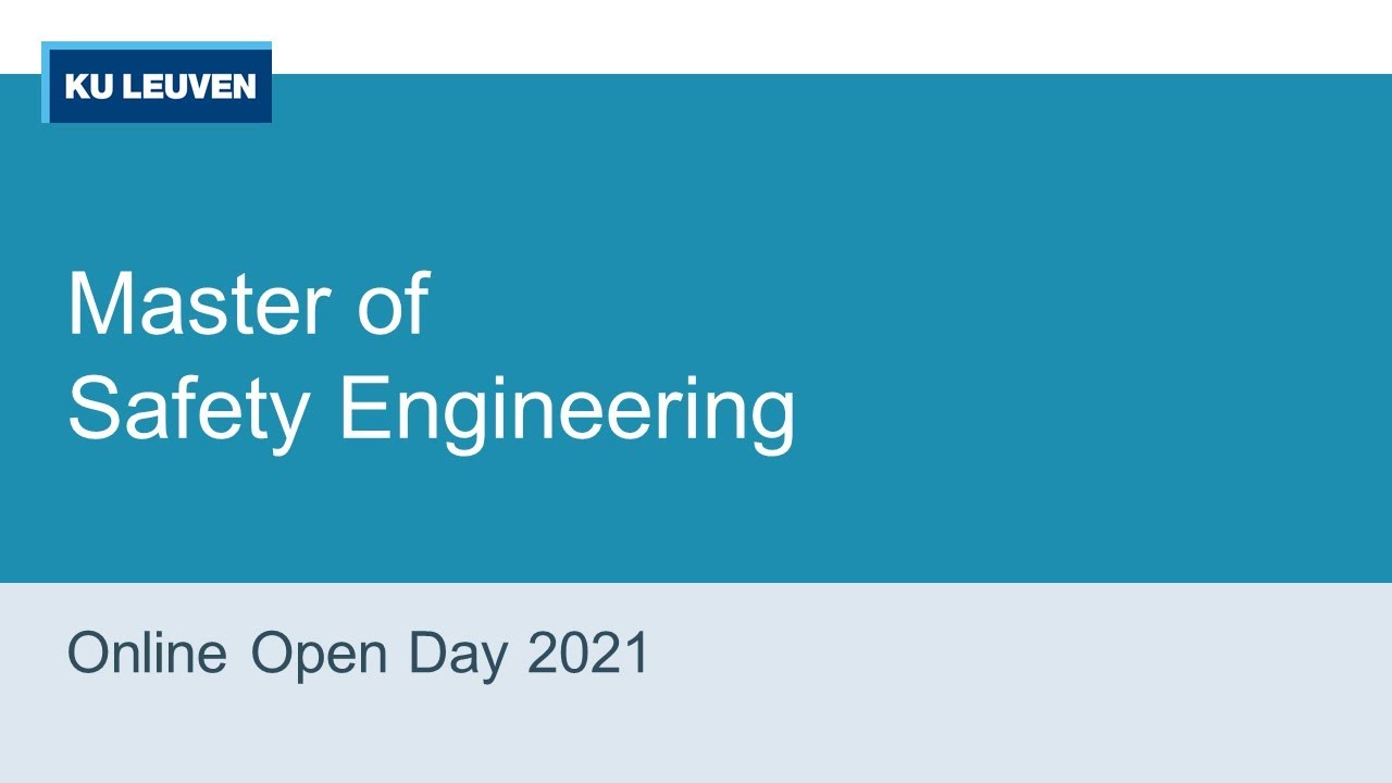 Master of Safety Engineering - presentation Online Open Day 2021