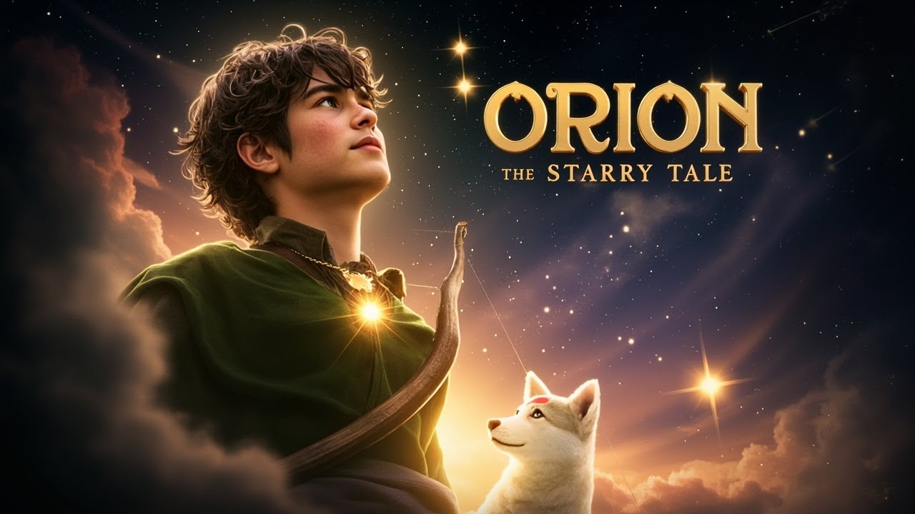 🌌 Orion the Starry Hunter &ndash; A Mythical Bedtime Tale for Kids ✨