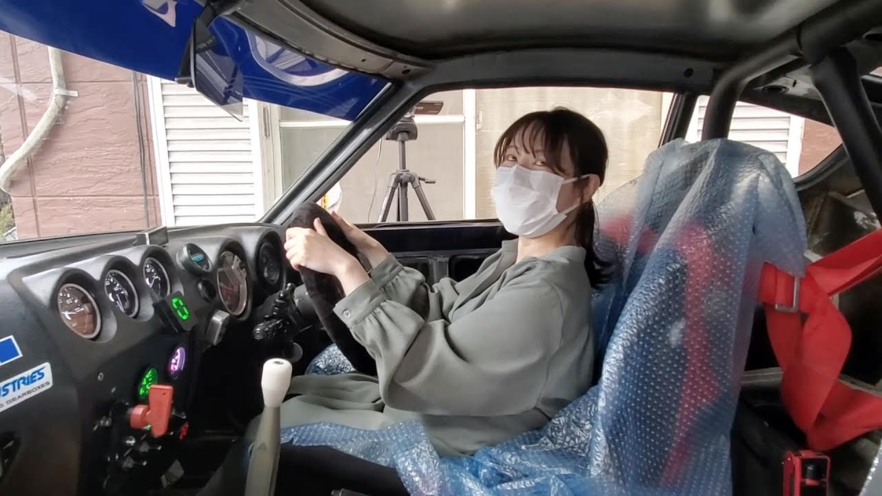 S30Z 妊娠中の妻がエンジンをかけてみたいと言うのでかけてみた　L28改3.1ℓ　Datsun 240Z 妊婦