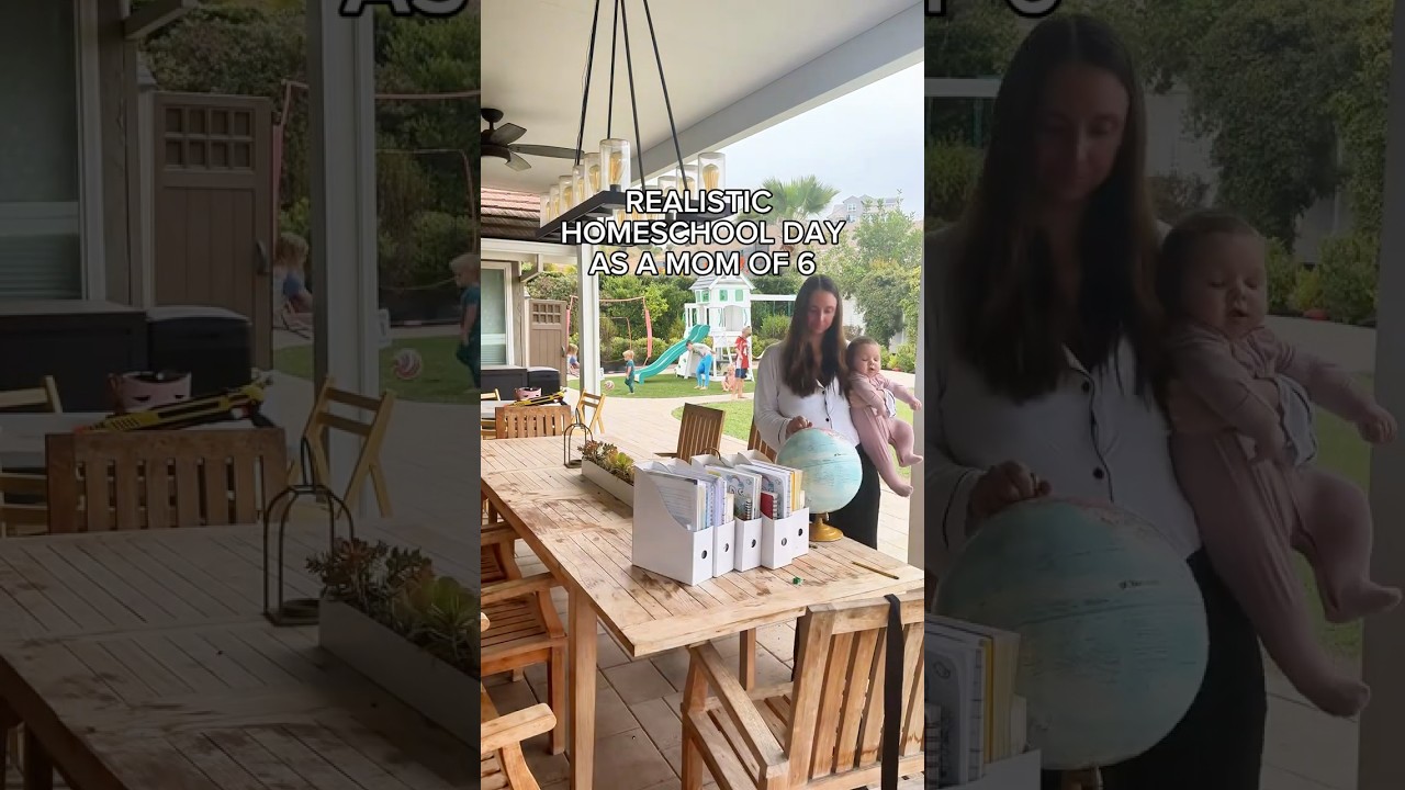 Realistic homeschool day as a mom of 6