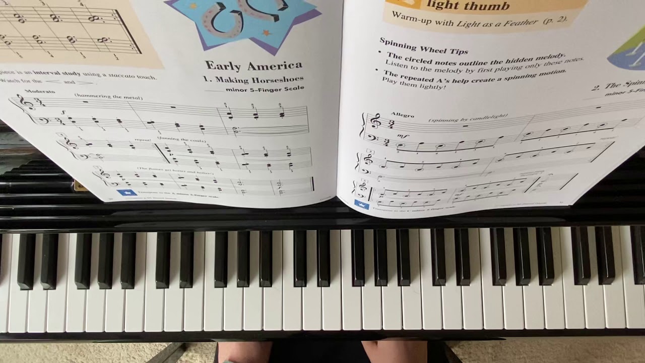 “Early America” piano adventure Technic book 2A