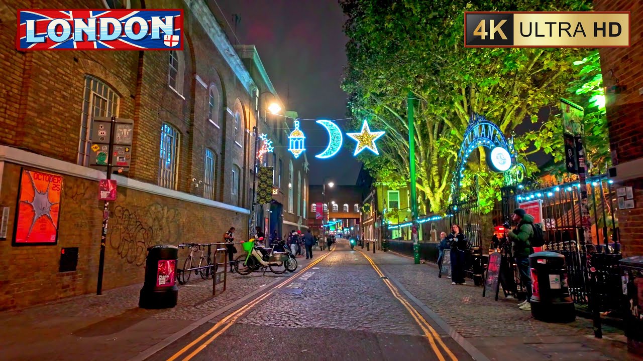Nightlife Streets of East London | Brick Lane & Shoreditch Walk 2025