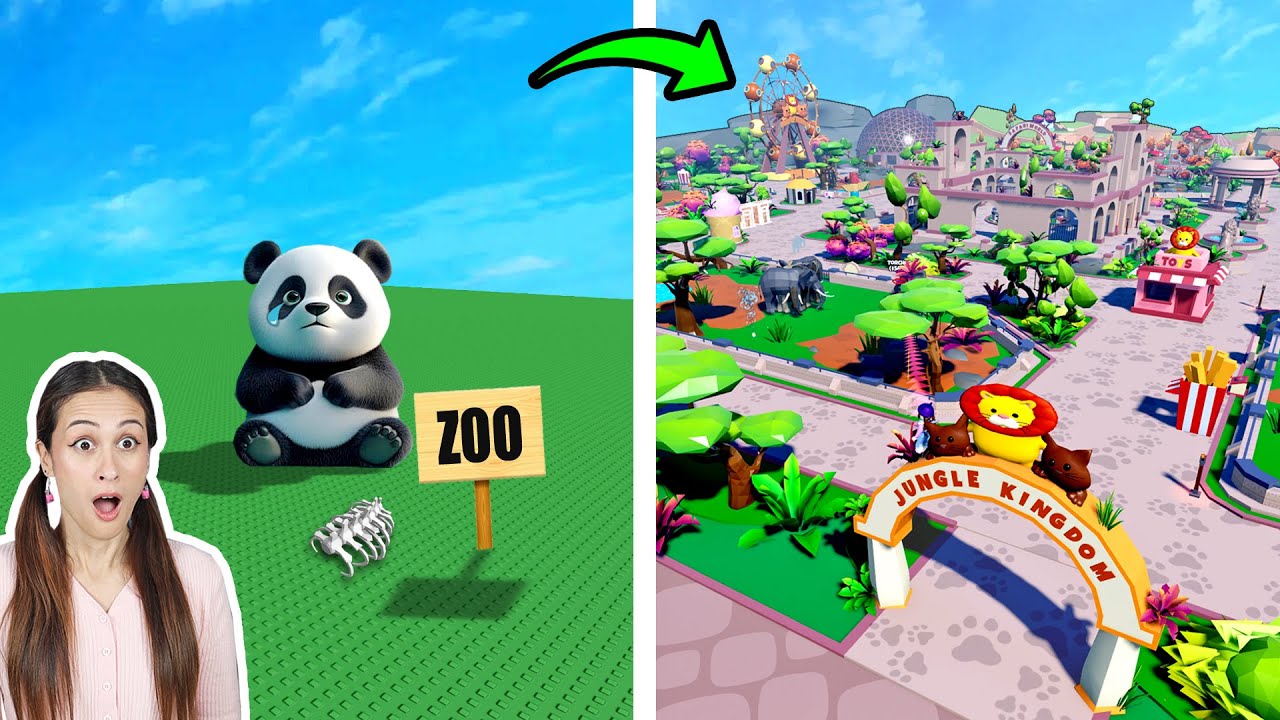 €1 TOT €1.000.000 DIERENTUIN CHALLENGE! - Zoo World Tycoon (Roblox) || SpeelXL