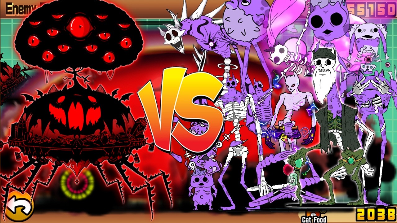 The Battle Cats - Nightmare Flying VS All Zombie Nekoluga!