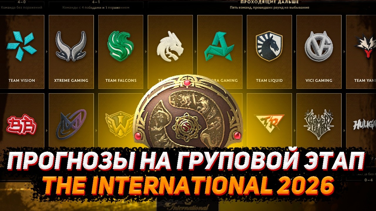 Прогнозы на групповой этап THE INTERNATIONAL 2026 в ДОТА 2