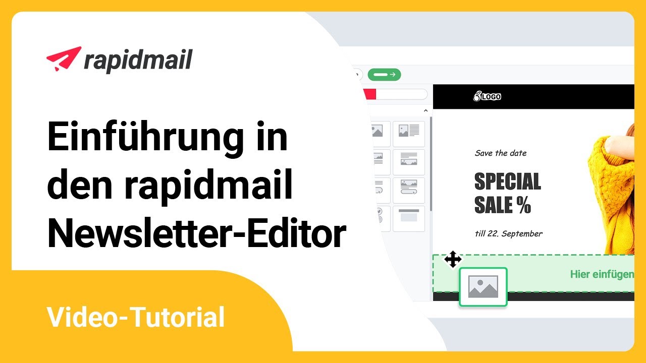 Einführung in den rapidmail Newsletter-Editor | rapidmail Video Tutorials