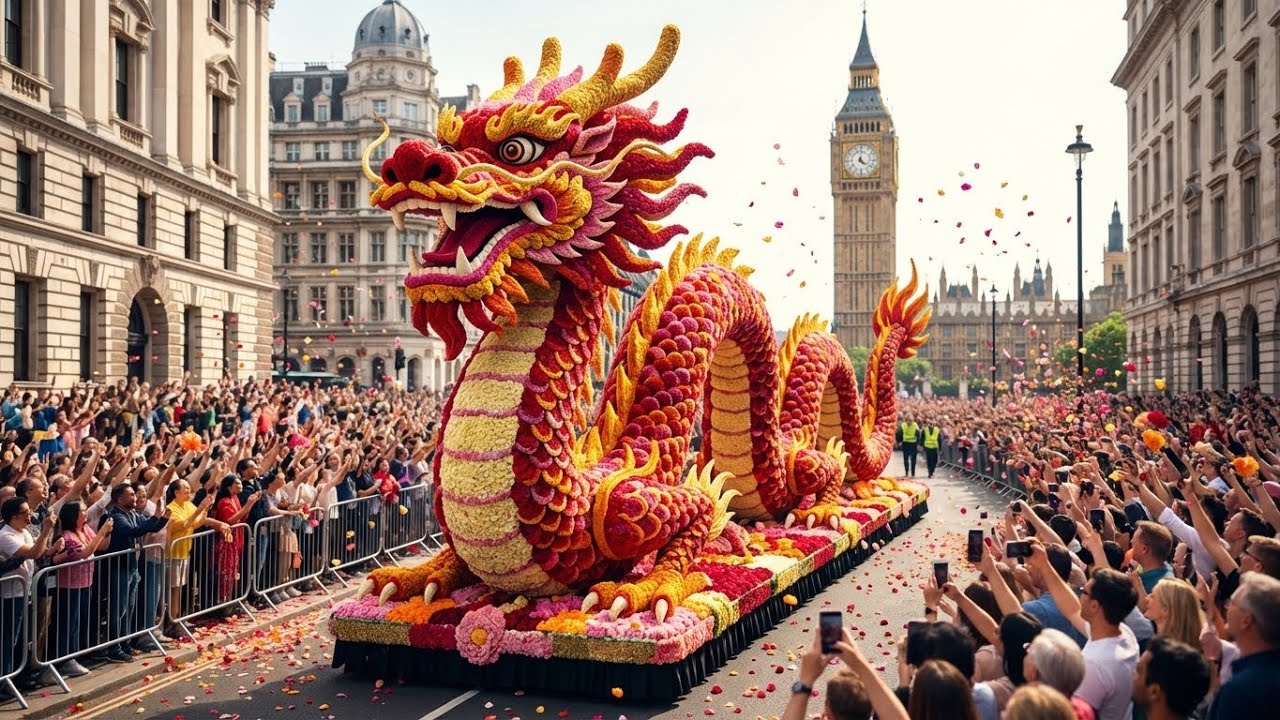 London Lunar New Year Parade 2026 | Spectacular Floral Floats | Full Highlights