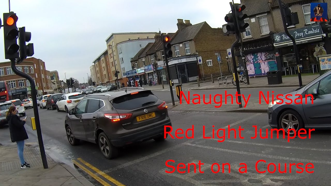Naughty Nissan Red Light Jumper Gets Sent on a Course - FX16 OMC