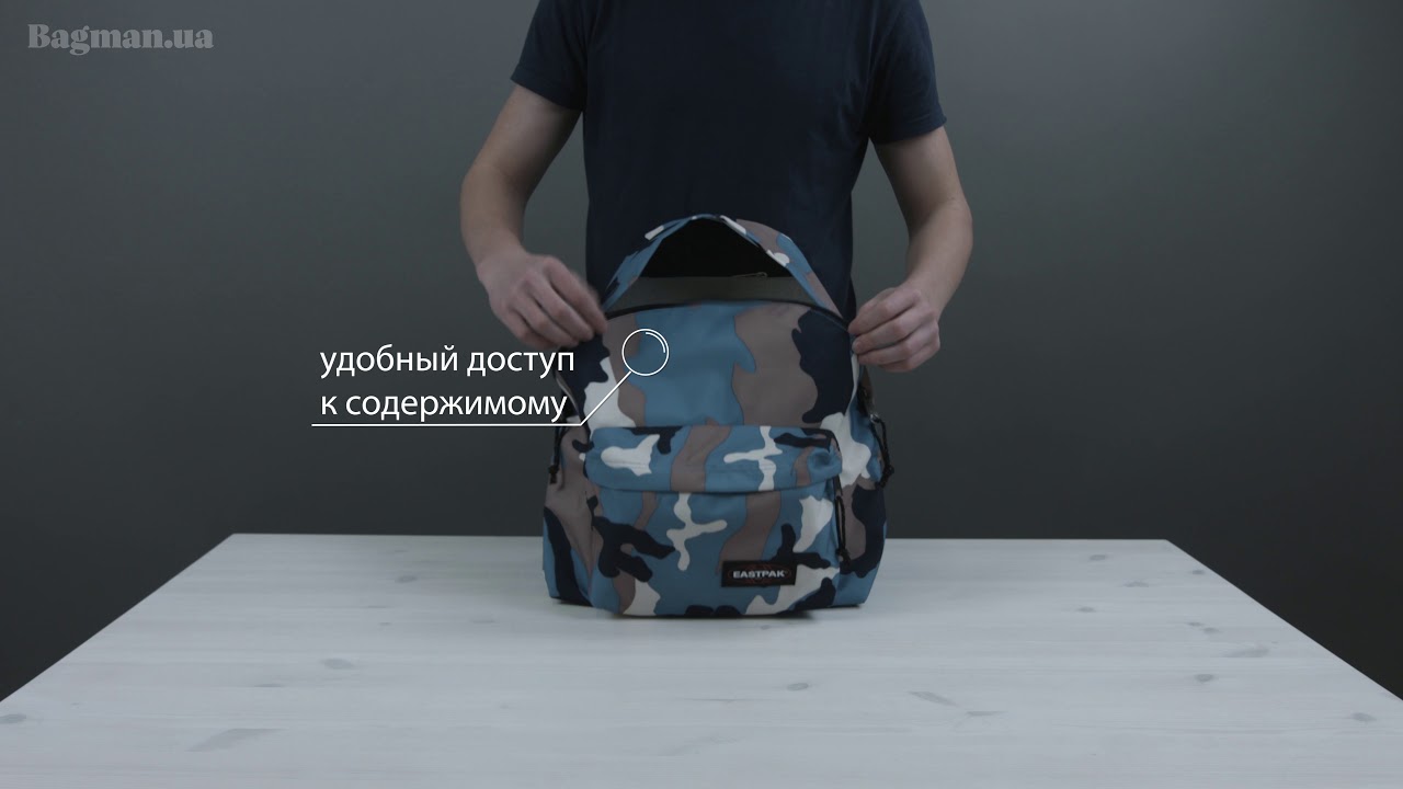 Обзор городского рюкзака EastPak PADDED PAK'R Camo Navy