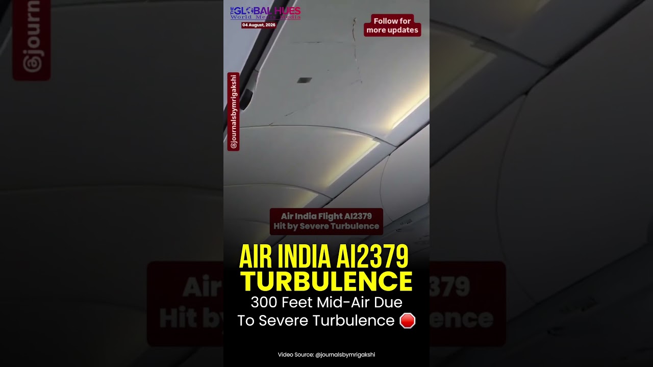 AirIndia Flight AI2379 Mid-Air Turbulence: Sudden Altitude Drop Leaves Passengers Injured  #airindia
