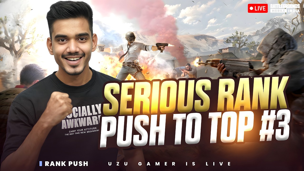 #3 GRIND STARTS | CONQUEROR RANK PUSH DAY - 21 | BGMI LIVE | UZU GAMER