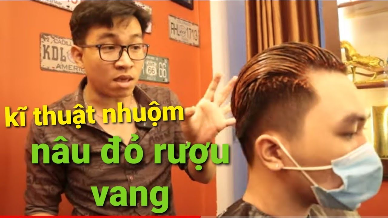 Kĩ thuật nhuộm màu nâu đỏ rượu vang | QC BARBER SHOP