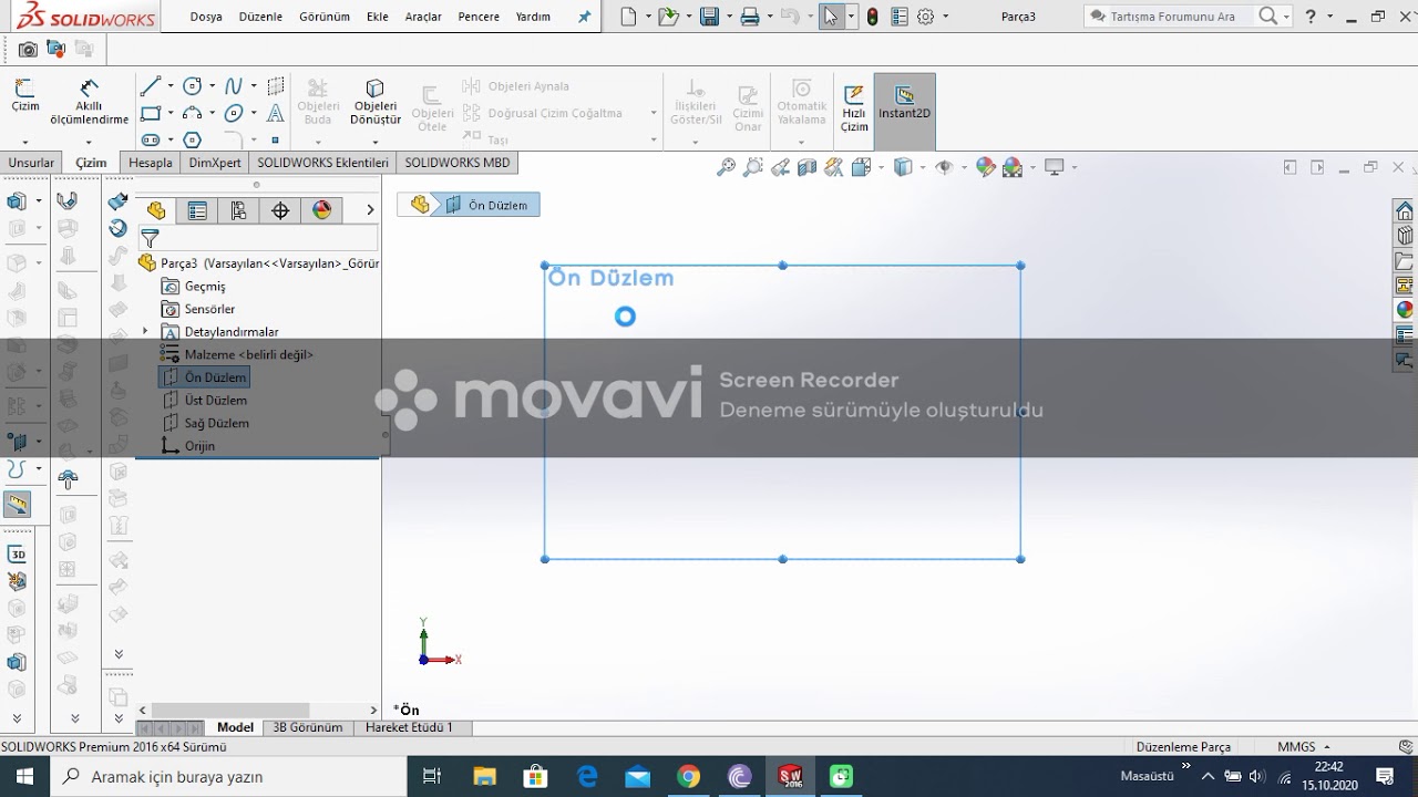 SOLİDWORKS-BİR AUTOCAD(DWG)DOSYASINIAÇMA #solidworks #solidworkseğitim #solidworksexercise #autocad
