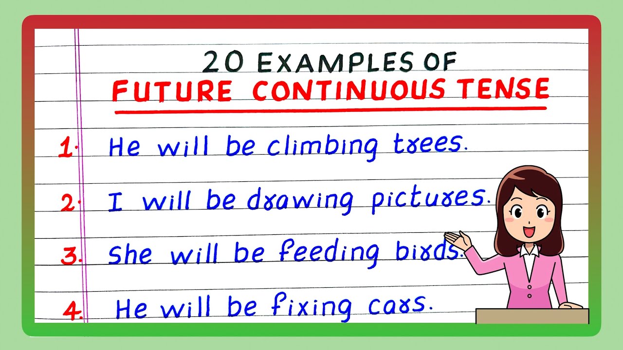 20 Examples of Future Continuous Tense | 20 Sentences of Future Continuous Tense