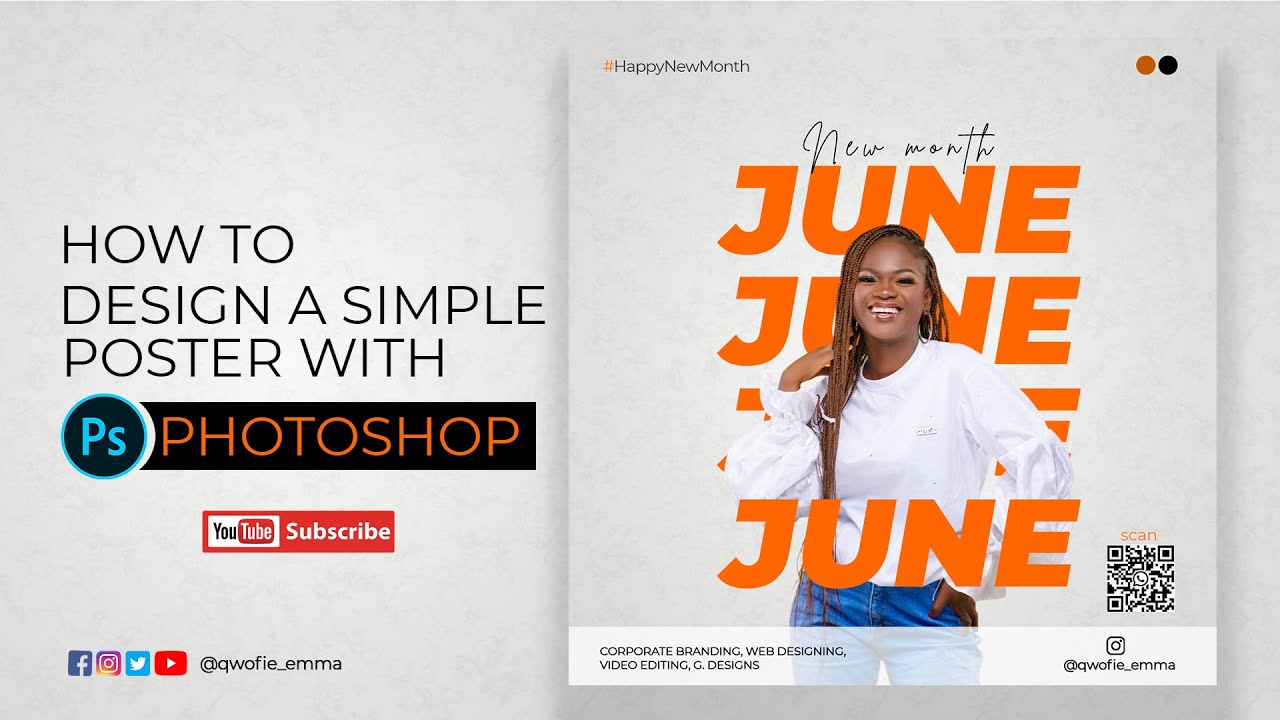 How I designed New Month (June) Poster