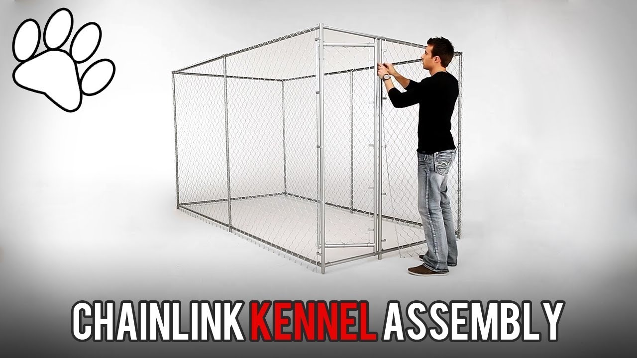 Lucky Dog 5'x10' Chainlink Boxed Kennel Assembly