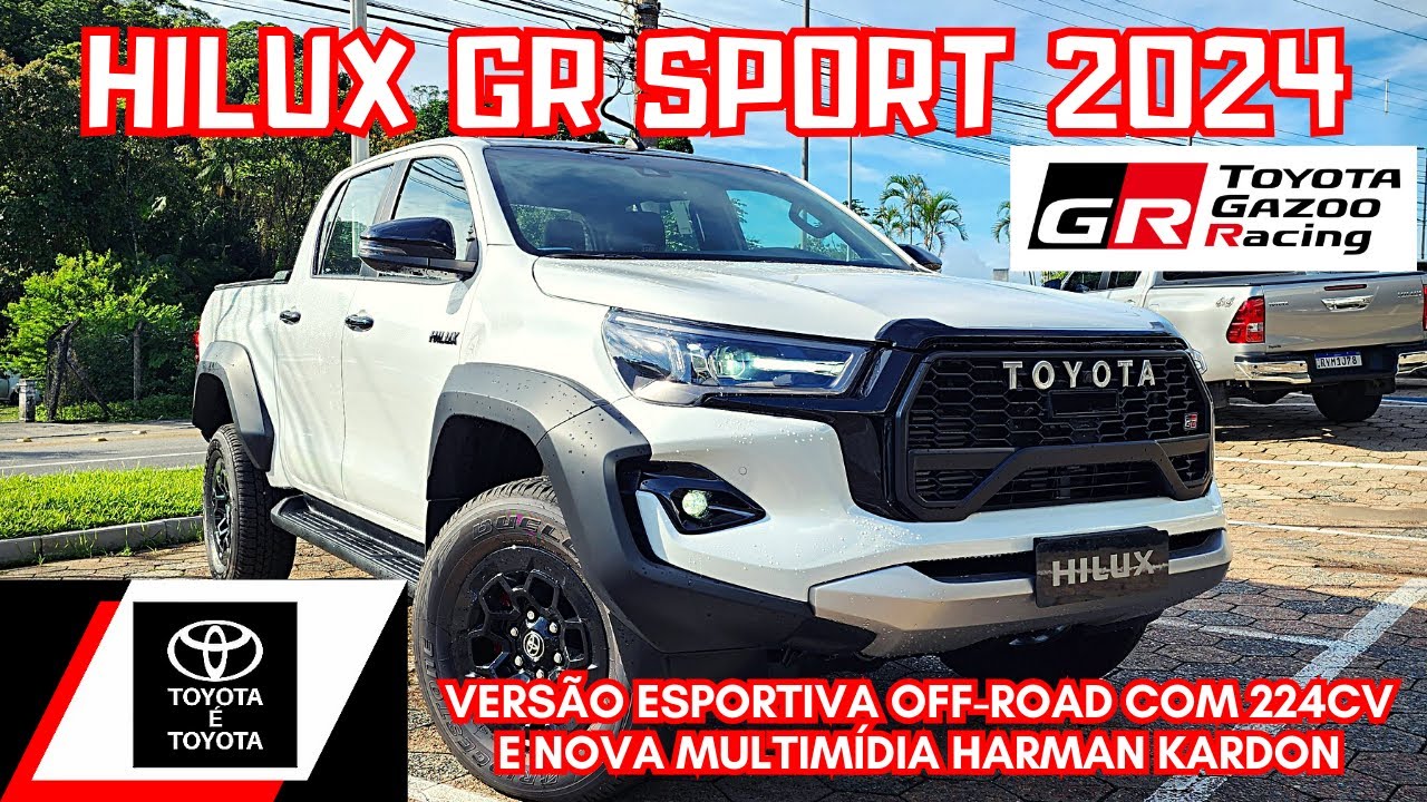 AVALIAÇÃO TOYOTA HILUX GR SPORT 2024 TURBO DIESEL 4X4 | PICAPE MÉDIA TOYOTA VERSÃO TOPO DE LINHA