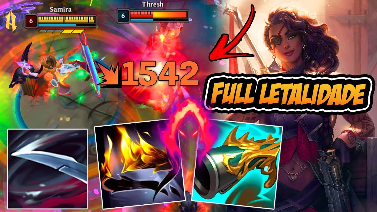 SAMIRA BUILD EXPLOSIVA FULL LETALIDADE DÁ MUITO DANO COM ESSA RUNA