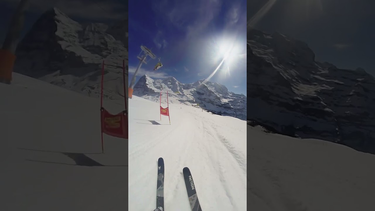 From the top of the Lauberhorn lift to the start hut for the Lauberhorn downhill 