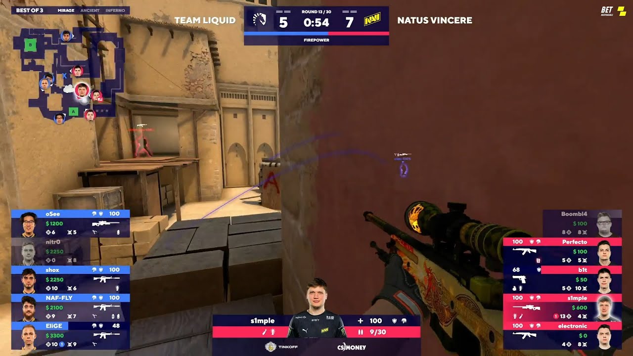 NAVI против LIQUID l MIRAGE l BLAST Premier 2022
