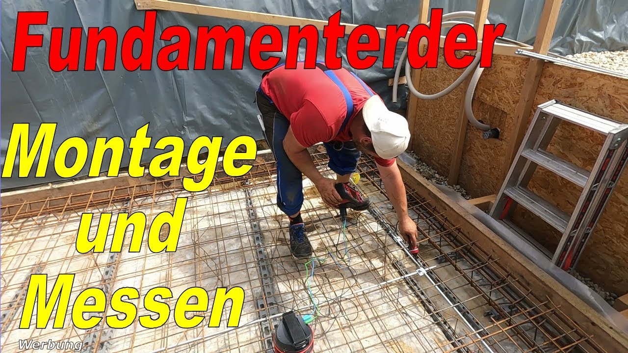 Erdung richtig in der Bodenplatte montieren / Dehn Tiefenerder Set / DIN 18014