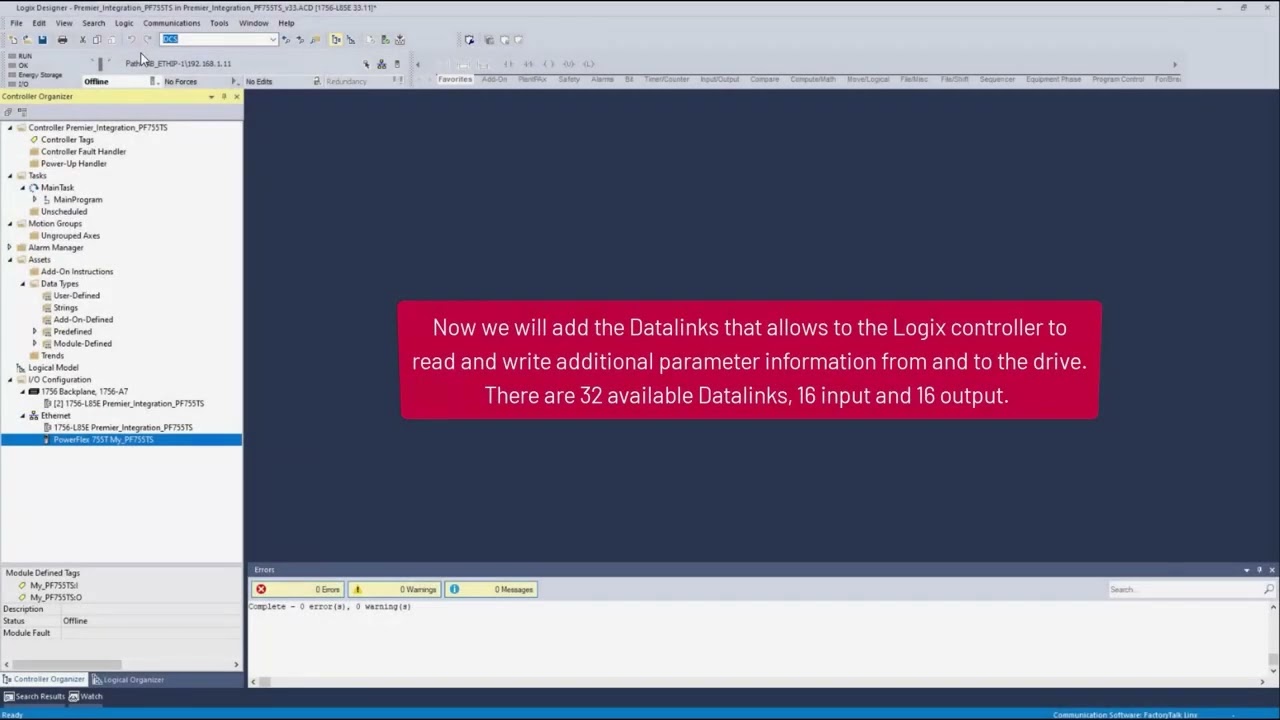 PowerFlex® 755TS Premier Integration with Studio 5000 Software