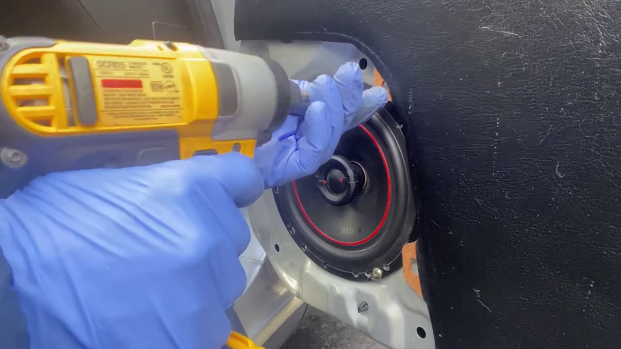 Miata speaker upgrade: 90-93 NA6 (as shown) / 94-97 NA8 (requires door panel removal).