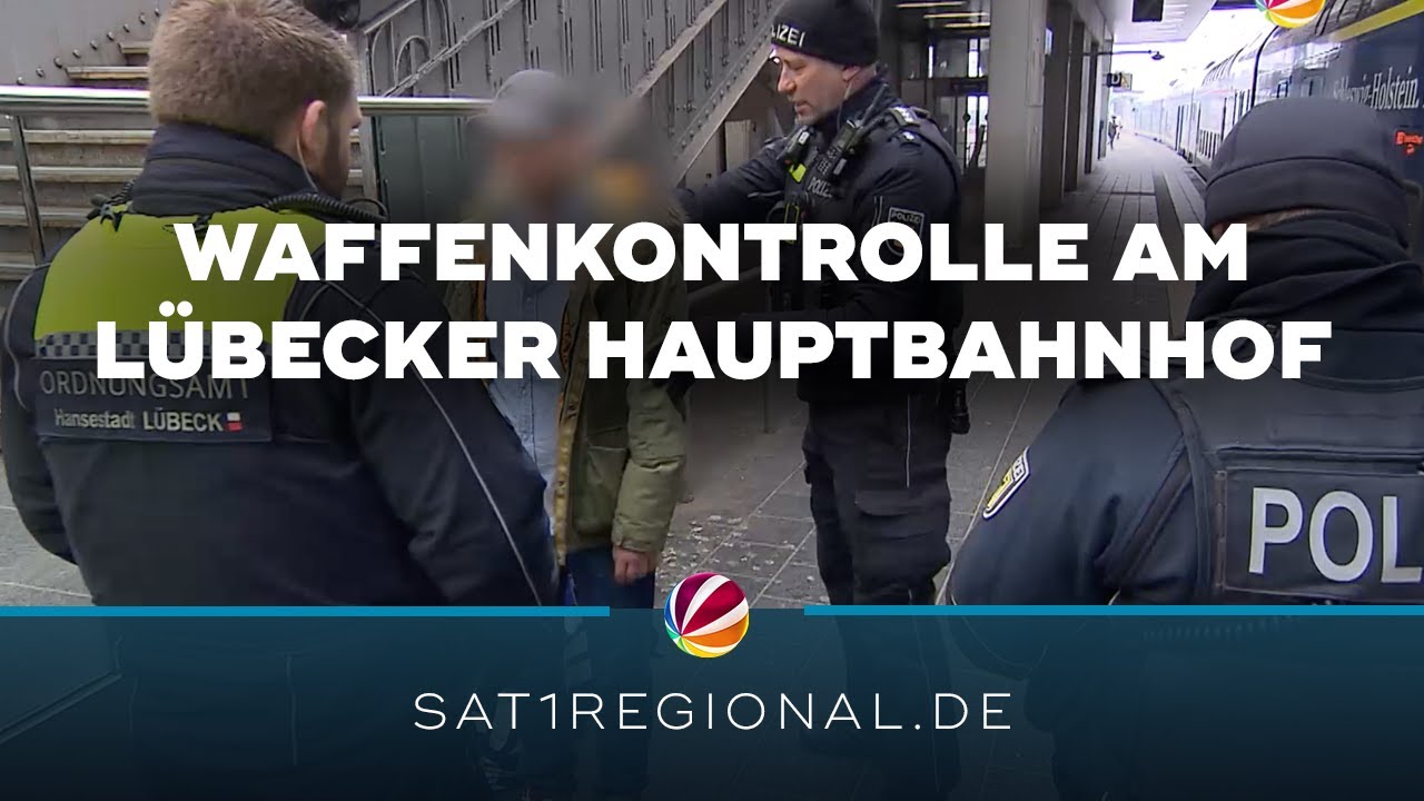 Waffenkontrolle am Lübecker Hauptbahnhof
