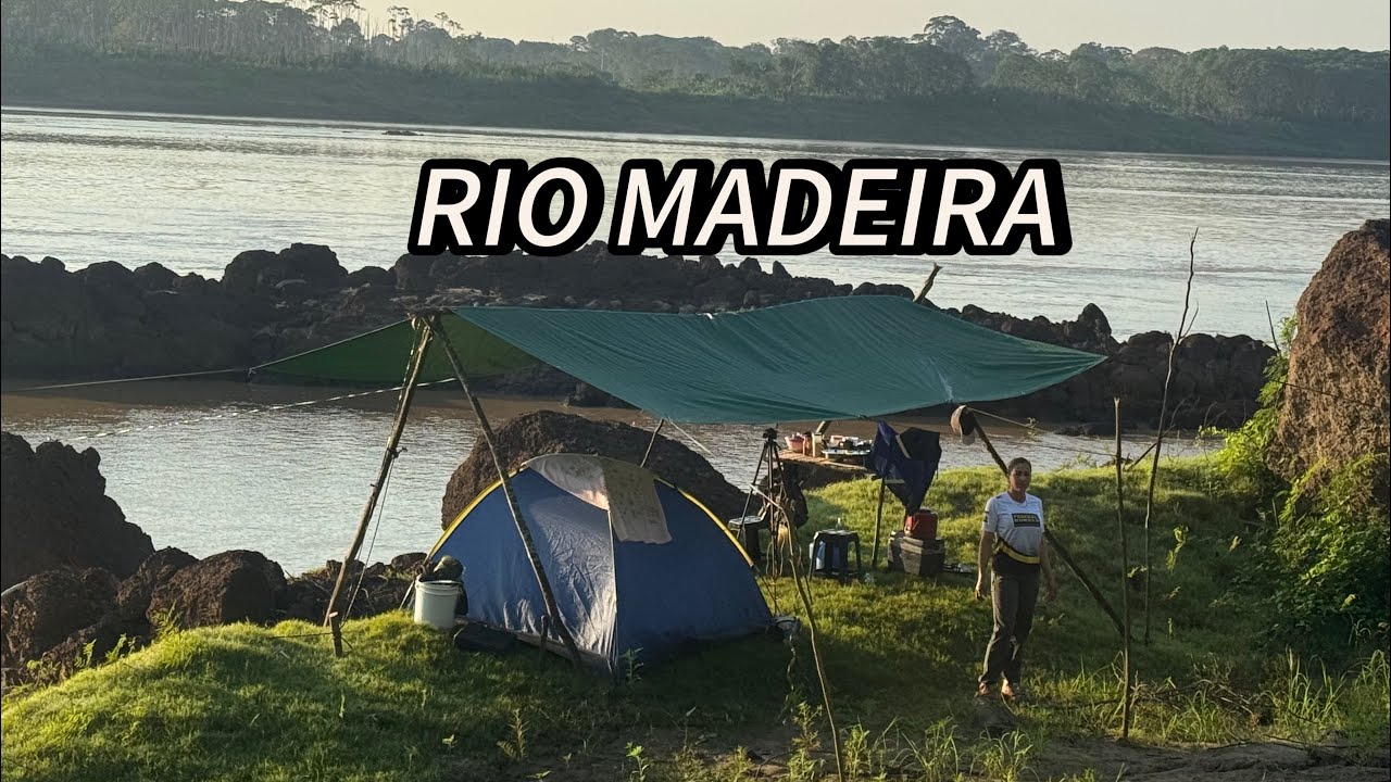 🏕️ACAMPAMOS e PESCAMOS no RIO MADEIRA PORTO VELHO RO com muito peixes e um caldo maravilhoso