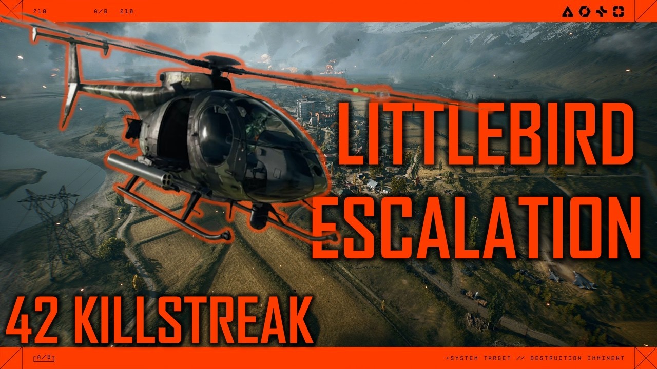 LITTLEBIRD ESCALATION | Mirak Valley MH-350 Killstreak ► Battlefield 6 Littlebird Chill Flying #2