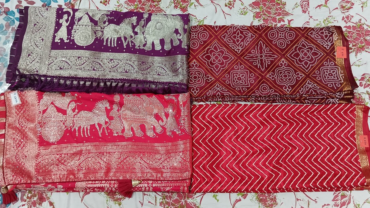 Banarasi saree & Lehariya saree | Call to order on : 9406637999