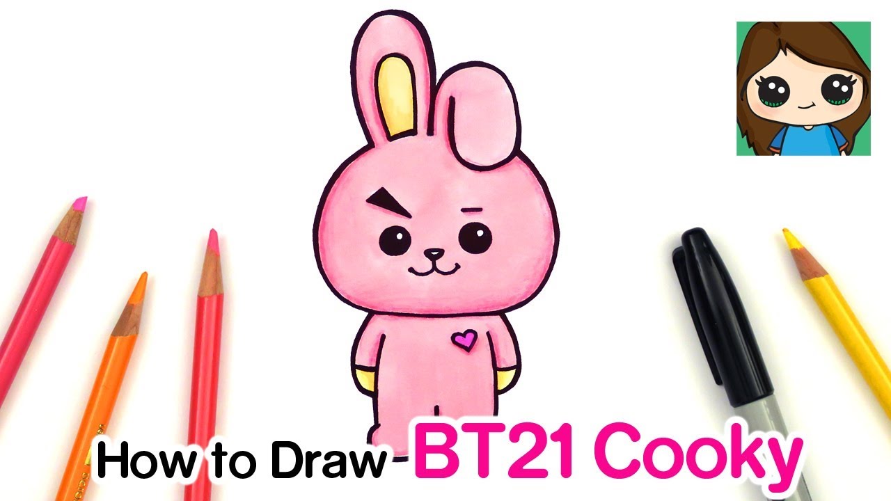 How to Draw BT21 Cooky | BTS Jungkook Persona