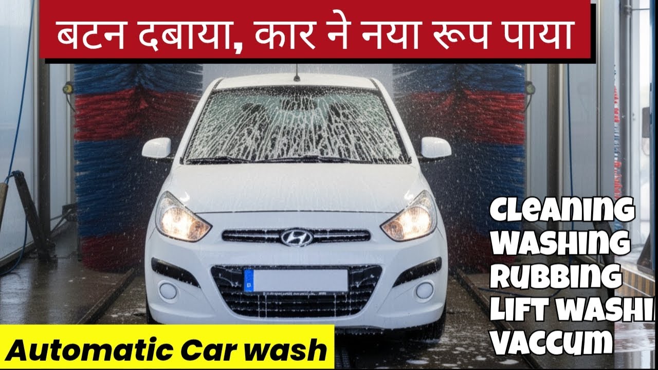Automatic Car washing Vlog (कार मिनटों में हुई साफ ) #carwash #car #yt