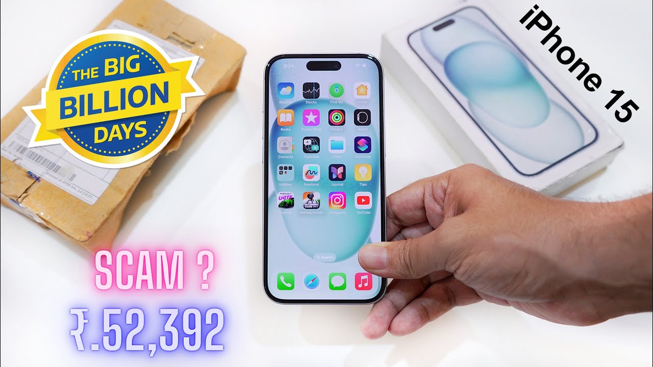iPhone 15 Unboxing – Flipkart Big Billion Days Sale Unit | Scam ? | Rs.52,392 | iPhone 15 in 2024